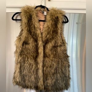 Fur vest, size 2